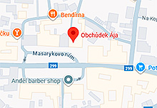 Mapa-Obchůdek Ája, Třebechovice pod Orebem